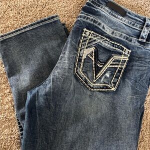 Vigoss Capris with Geometric Stitching